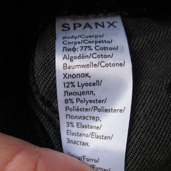 NWT Spanx  Vintage Distressed Ankle Skinny Jeans Black - Picture 8 of 9